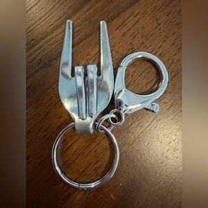 Rock Out Fork Keychain